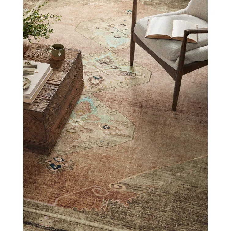 Magnolia Home By Joanna Gaines X Loloi Sinclair Machine Washable Clay / Tobacco Area Rug