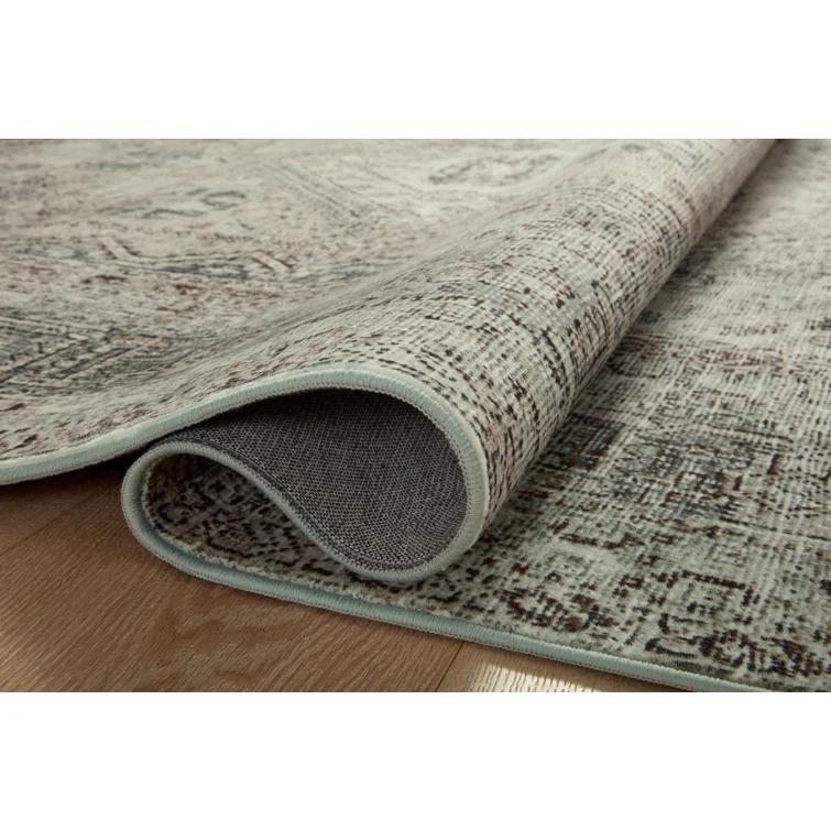 Magnolia Home By Joanna Gaines X Loloi Sinclair Machine Washable Natural / Sage Area Rug