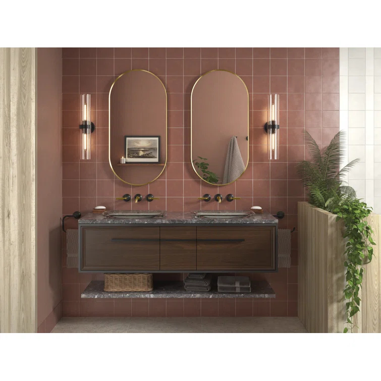 Purist™ 2 Light Indoor Bathroom Vanity Light Fixture, UL Listed