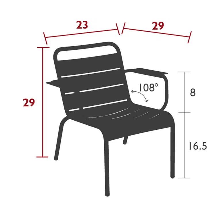 Luxembourg Stacking Patio Lounge Armchair