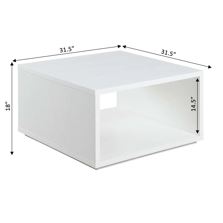 Haught Floor Shelf Coffee Table with Storage
