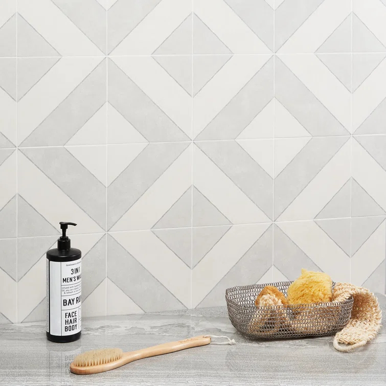 Ava Diagonal 9" x 9" Porcelain Tile (10.76 sq. ft./ Case)