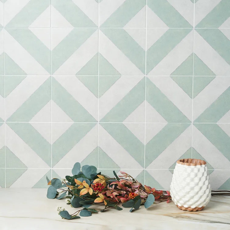 Ava Diagonal 9" x 9" Porcelain Tile (10.76 sq. ft./ Case)
