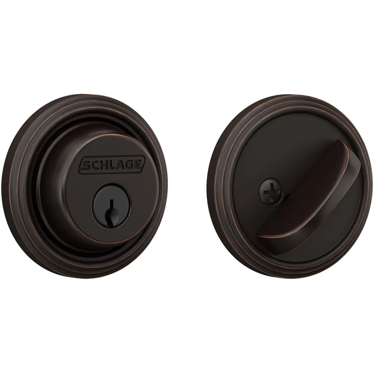 Schlage Aged Bronze Zinc Single Cylinder Deadbolt