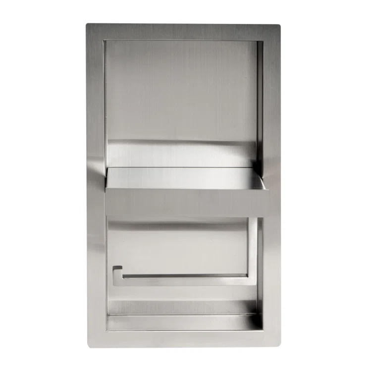 PVD Stainless Steel Recessed Toilet Paper Holder / Bathroom Niche