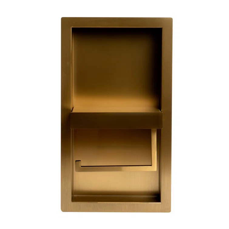PVD Stainless Steel Recessed Toilet Paper Holder / Bathroom Niche