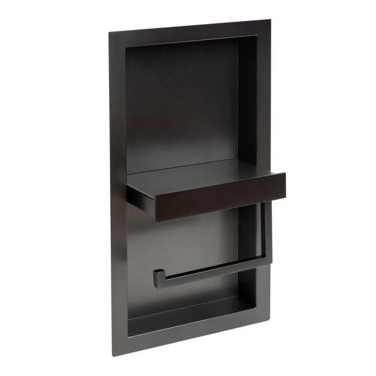 PVD Stainless Steel Recessed Toilet Paper Holder / Bathroom Niche