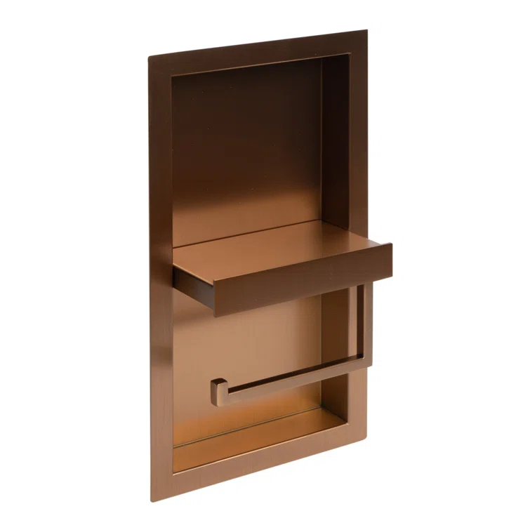 PVD Stainless Steel Recessed Toilet Paper Holder / Bathroom Niche
