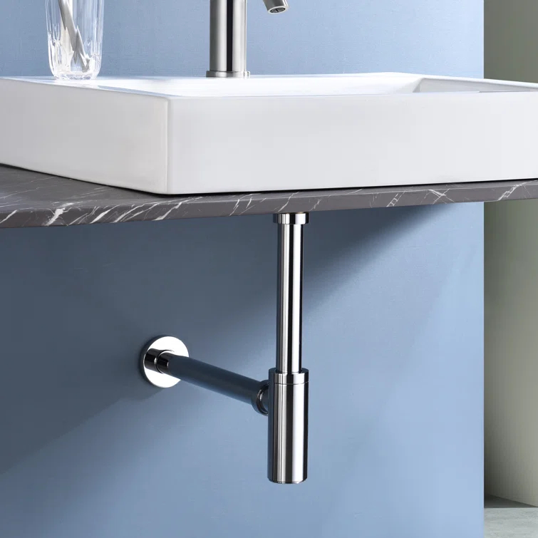 Designer 1-1/4 In. Brass Round Bottle Trap