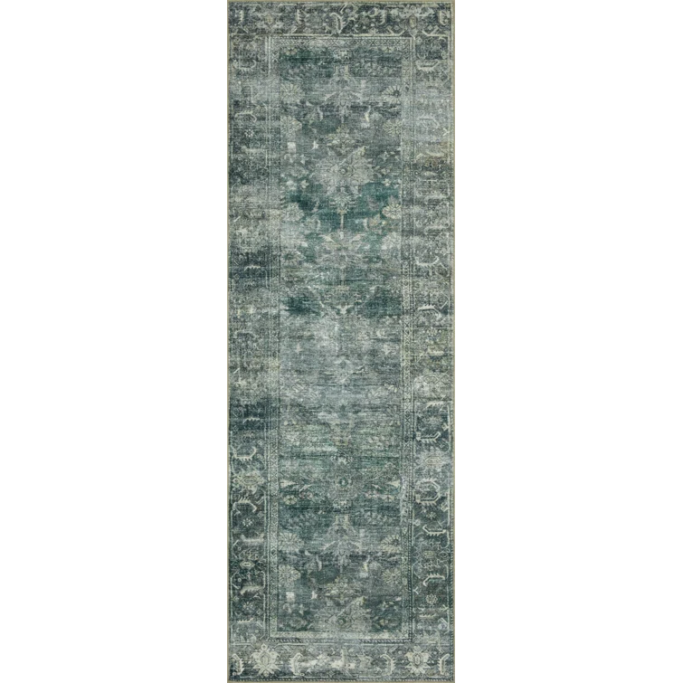 Magnolia Home By Joanna Gaines X Loloi Banks Machine Washable Blue / Lagoon Area Rug