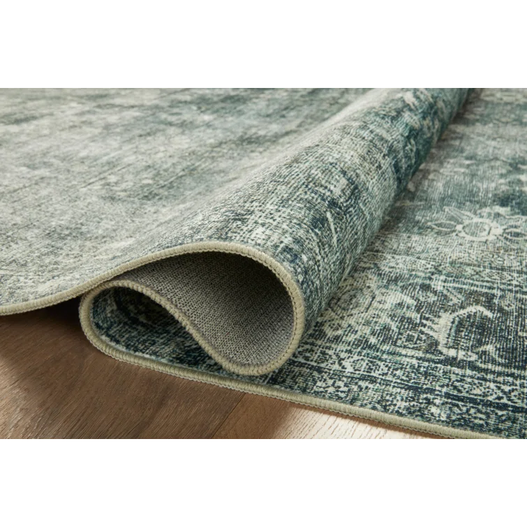 Magnolia Home By Joanna Gaines X Loloi Banks Machine Washable Blue / Lagoon Area Rug