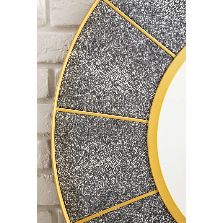 Compass Wood Flat Wall Mirror