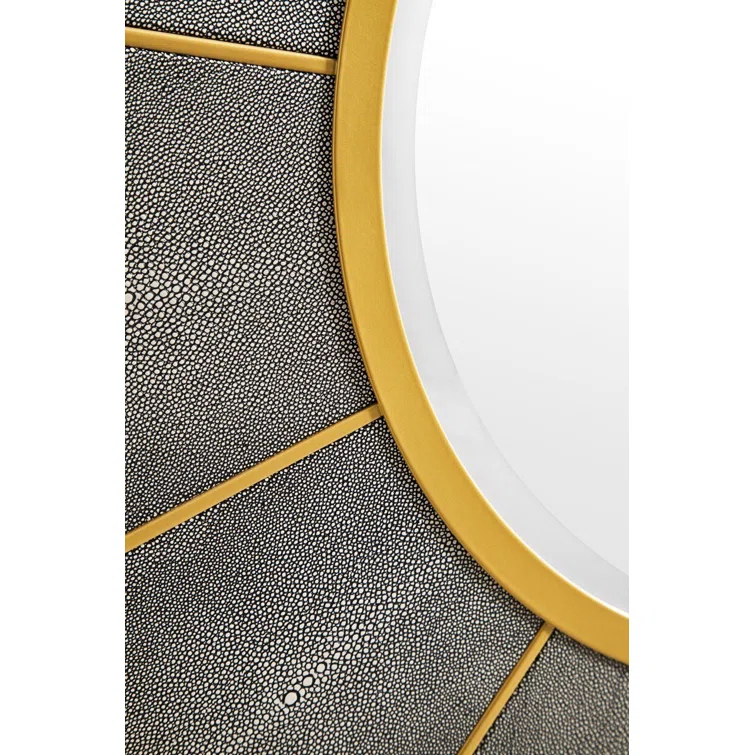 Compass Wood Flat Wall Mirror