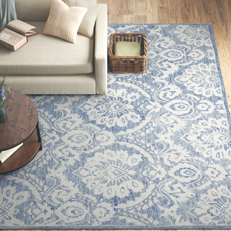 Tansy Wool Blue/Ivory Rug