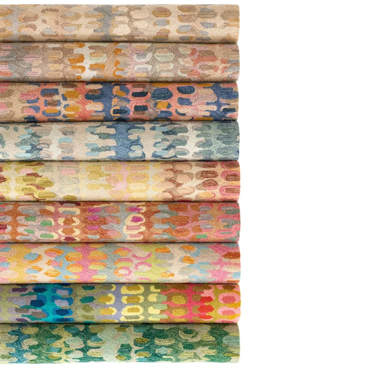 Paint Chip Confetti Hand Micro Hooked Wool Rug