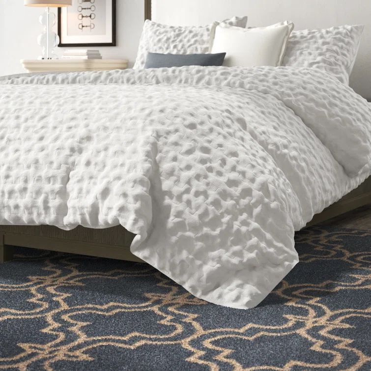 Almagul Ruched Fur Down Alternative Comforter Set