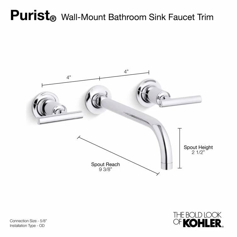 Purist® Wall Mounted Bathroom Faucet