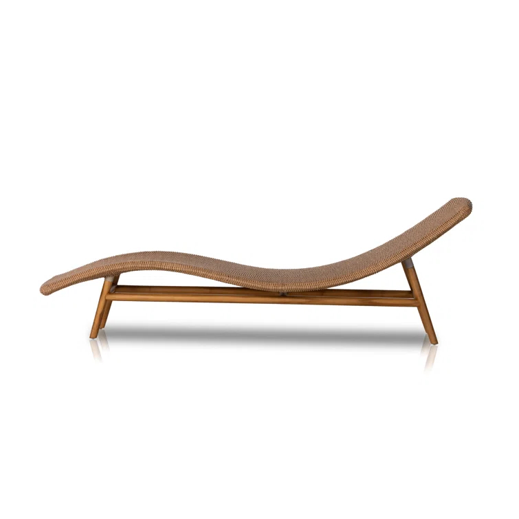 Janine 24'' Outdoor Teak Chaise Lounge