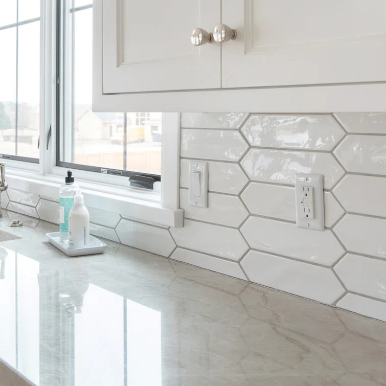 Arte 3" x 12" Picket Zellige Look Glossy Subway Wall Tile