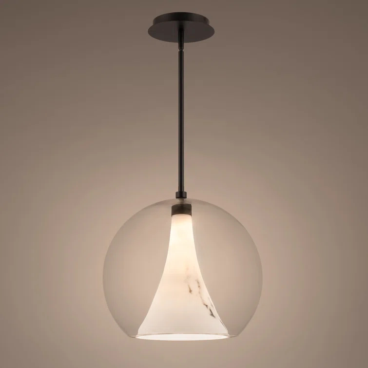 dweLED Chantilly 1 - Light Black LED Single Pendant