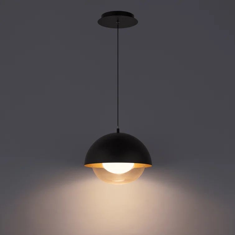 1 - Light Black LED Single Pendant