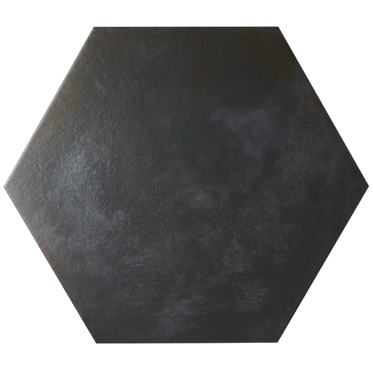 Angela Harris Fuller 20" Hex Porcelain Metallic Look Floor and Wall Tile
