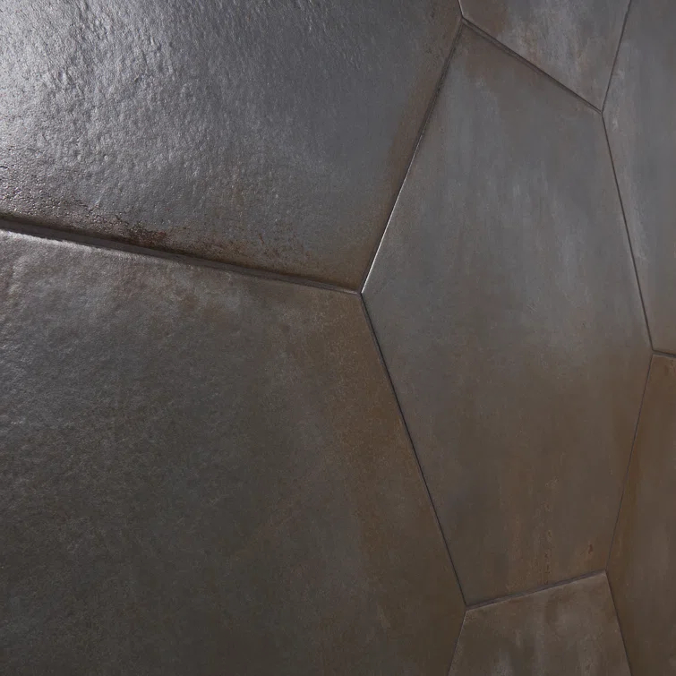 Angela Harris Fuller 20" Hex Porcelain Metallic Look Floor and Wall Tile