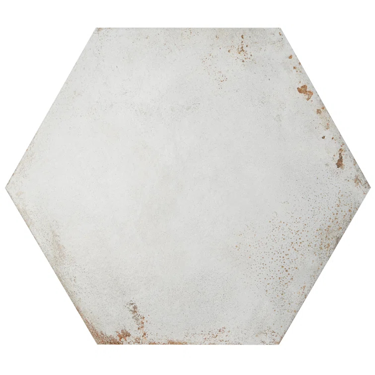 Angela Harris Fuller 20" Hex Porcelain Metallic Look Floor and Wall Tile