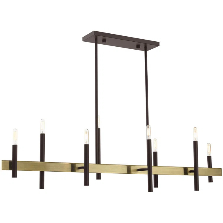 8 - Light Kitchen Island Modern Linear Chandelier