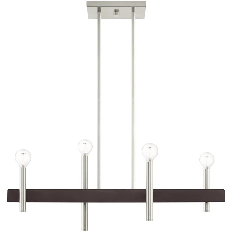 4 - Light Kitchen Island Modern Linear Chandelier