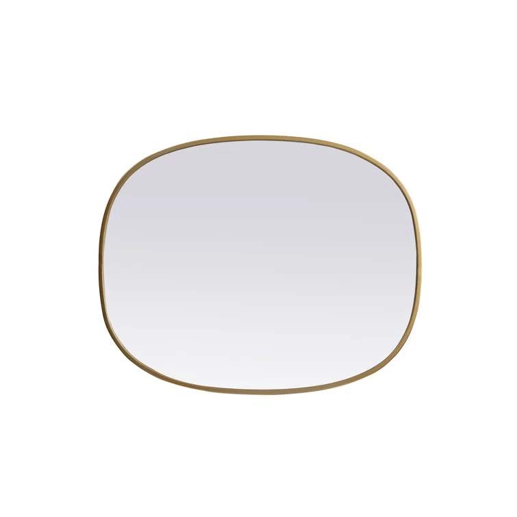 Sabine Metal Curved Oval Wall Mirror