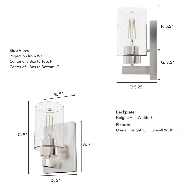 Hartland Aluminum Metal Armed Wall Sconce