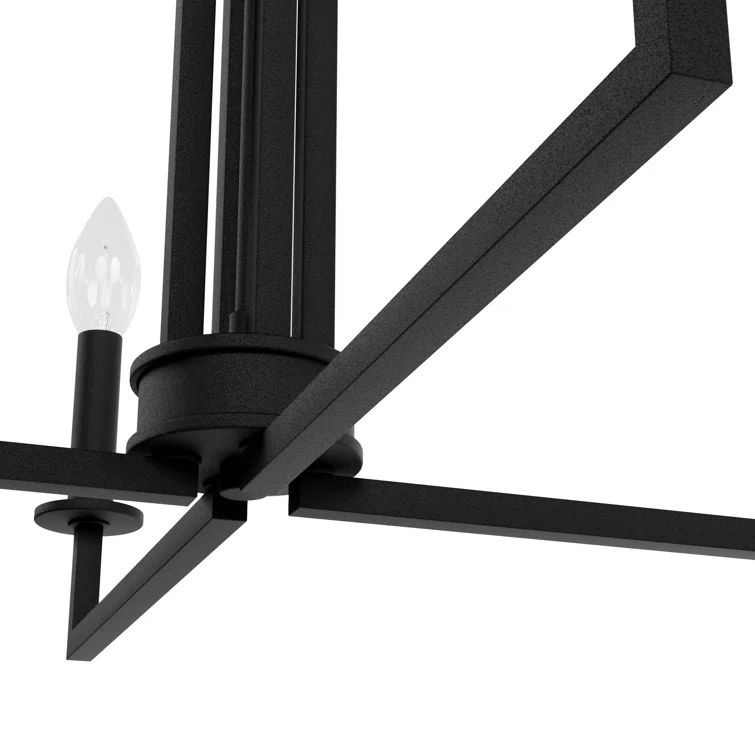 4 - Light Geometric Rectangle Chandelier