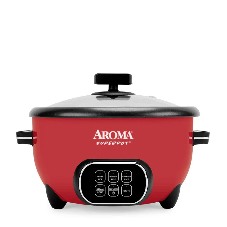 Aroma 10-Cup (Uncooked) / 20-Cup (Cooked) Super Pot Rice & Grain Cooker, Food Steamer & Multicooker