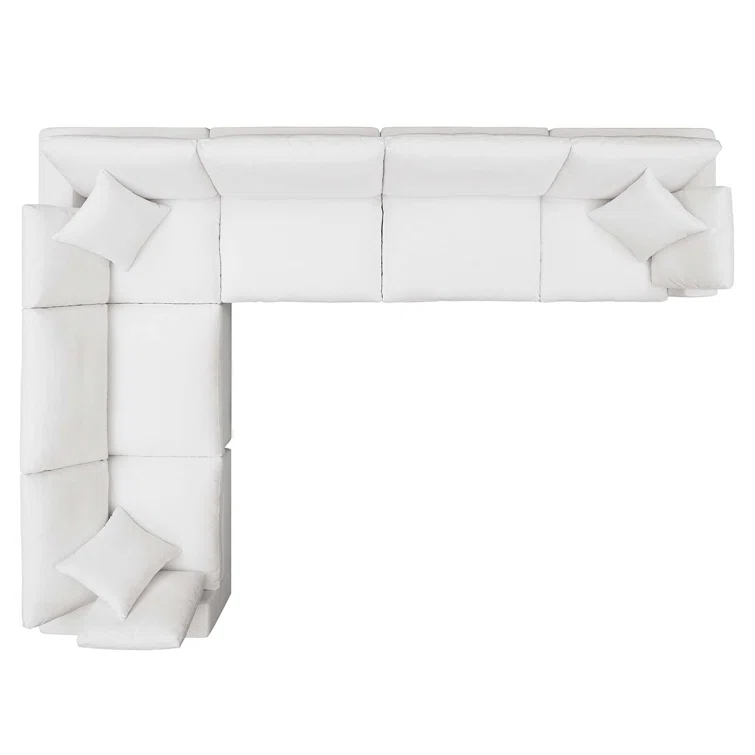 Modway Commix Down Filled Overstuffed 6 Piece Sectional Sofa Set