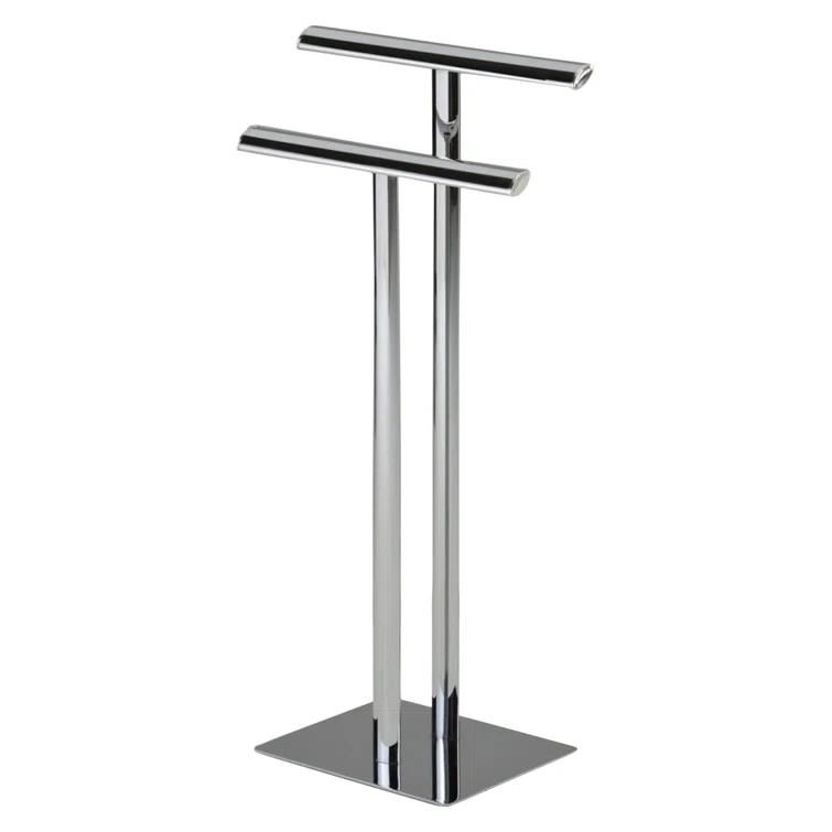 2 Tier Freestanding Towel Rack, Bathroom Standing Towel Racks, Hand Towel Holder - Towels Stand