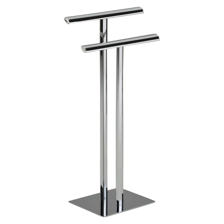 2 Tier Freestanding Towel Rack, Bathroom Standing Towel Racks, Hand Towel Holder - Towels Stand