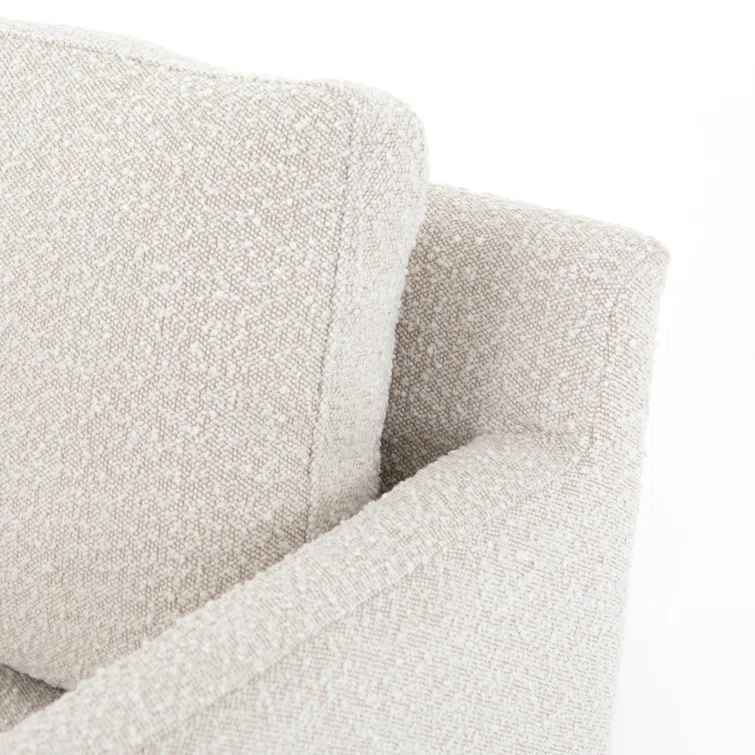 Vanna Contemporary Black Leather Armchair with Bronze-Finished Base
