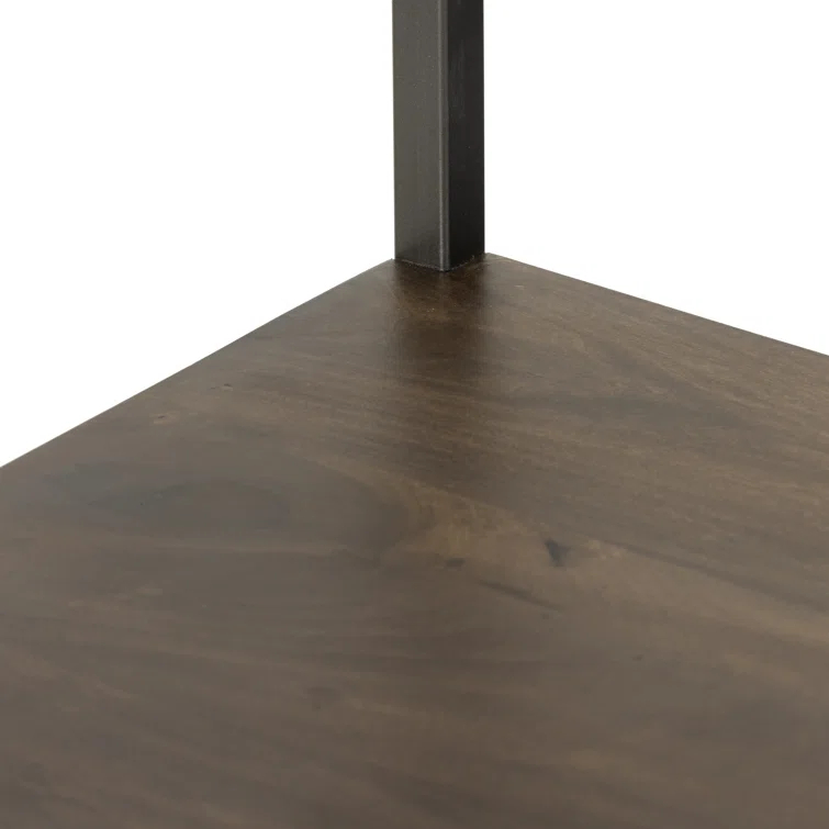 Auburn Poplar and Raw Iron 2-Drawer Bookcase