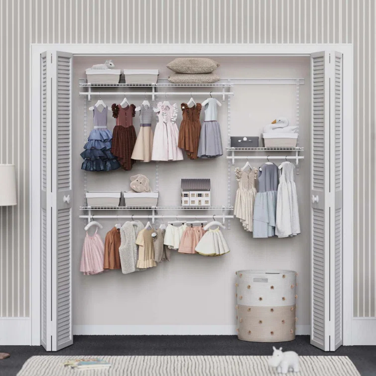 ShelfTrack 48" W - 72" W Closet System Starter Kit