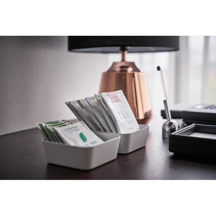 Yamazaki Home Space Saving Vanity Tray, Square, Steel, Small