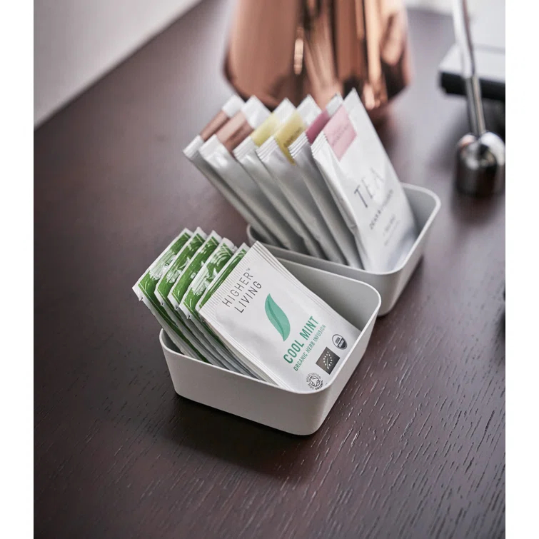 Yamazaki Home Space Saving Vanity Tray, Square, Steel, Small