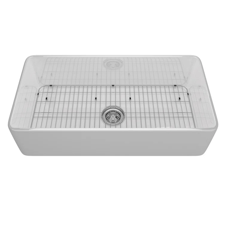 Farmhouse / Apron Single Bowl Fireclay Kitchen Sink