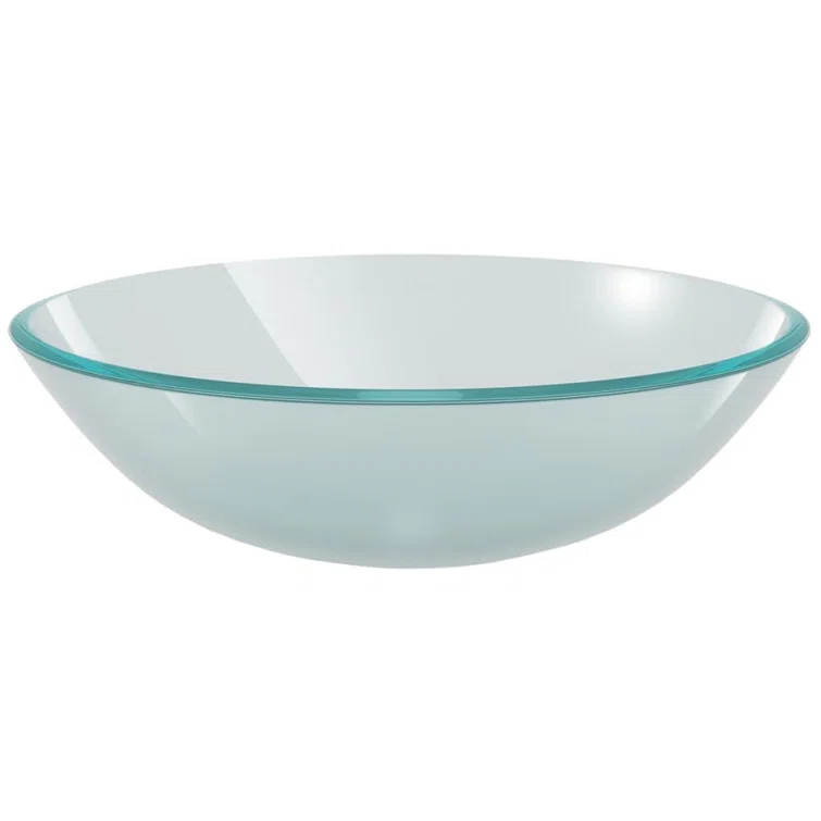 VidaXL 142230 VidaXL Basin Round Wash Vanity Sink Small Countertop Basin Tempered Glass