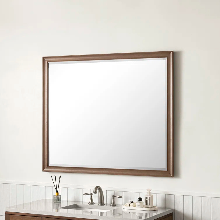 Glenbrooke Solid Wood Flat Wall Mirror