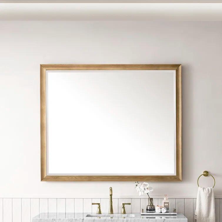 Glenbrooke Solid Wood Flat Wall Mirror