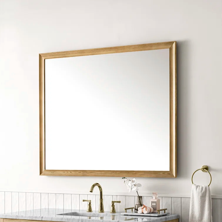Glenbrooke Solid Wood Flat Wall Mirror