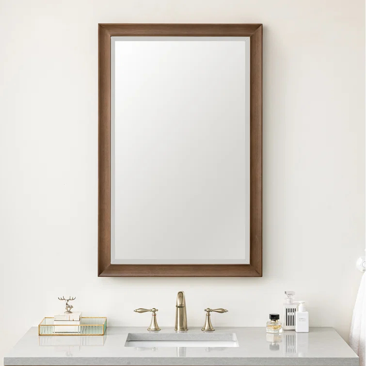 Glenbrooke Solid Wood Flat Wall Mirror