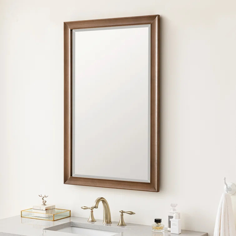 Glenbrooke Solid Wood Flat Wall Mirror