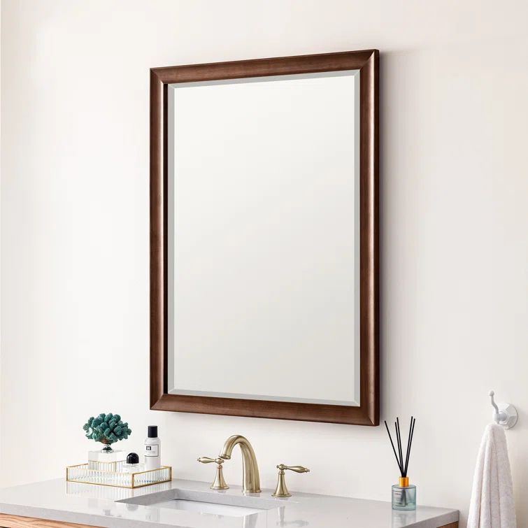 Glenbrooke Solid Wood Flat Wall Mirror